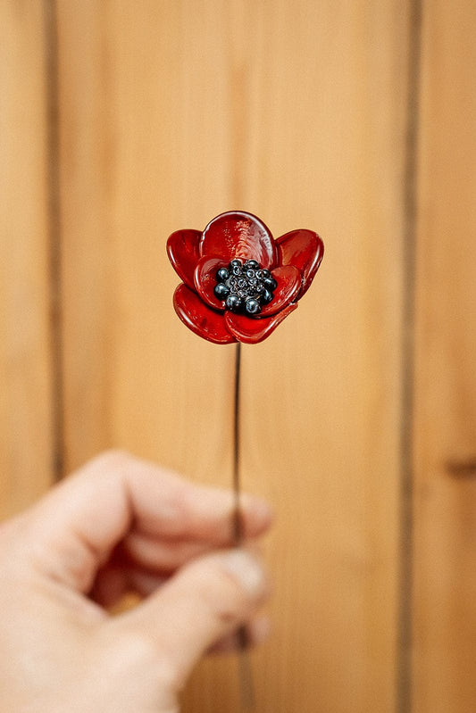 theglassflorist Classic Poppy