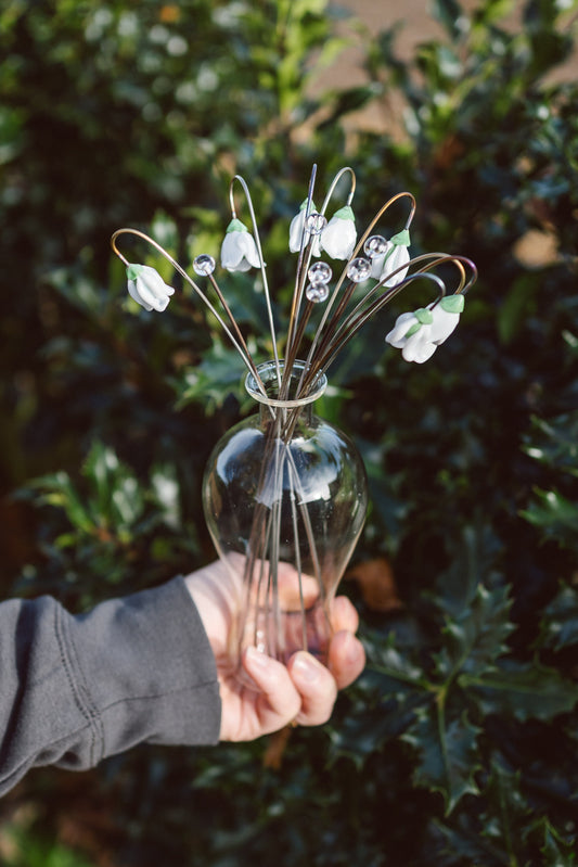 theglassflorist The Snowdrop Bouquet