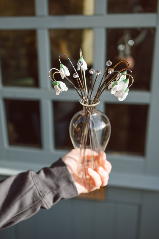 theglassflorist The Snowdrop Bouquet