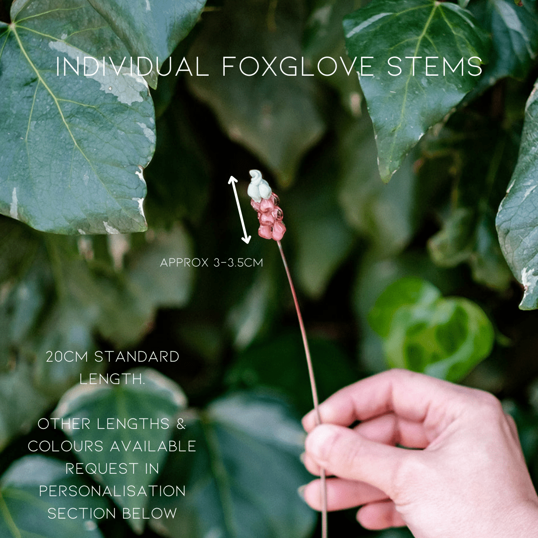 theglassflorist Individual Glass Foxglove Stems