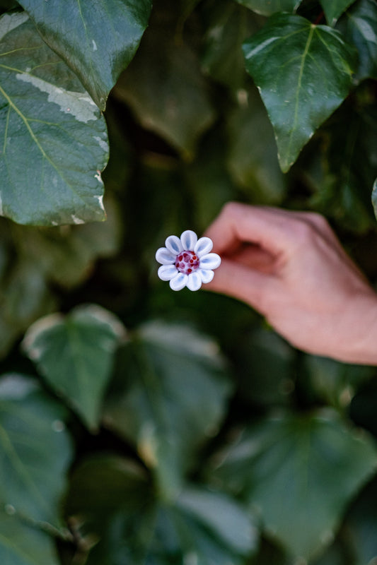 theglassflorist Individual Glass Marble Daisy Stem