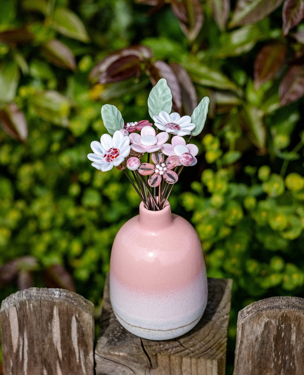 It's a Girl Pink Glass Flower Bouquet