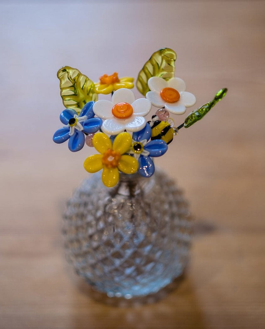 theglassflorist Spring Blooms Glass Flower Bouquet