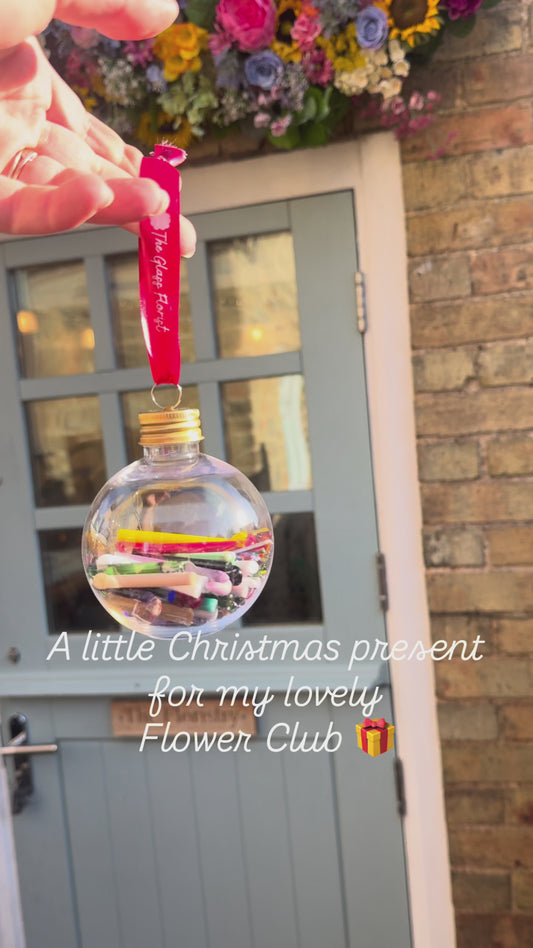 Christmas Bauble with recycled glass