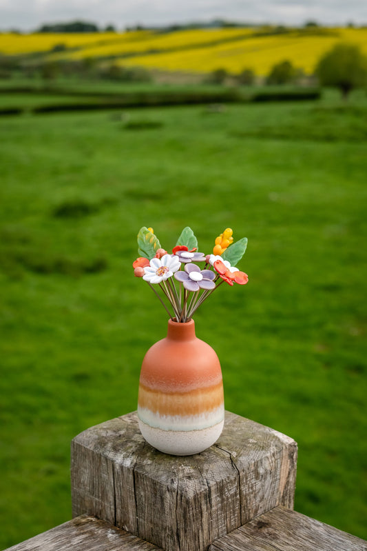 theglassflorist Ceramic Glass Flower Bouquet