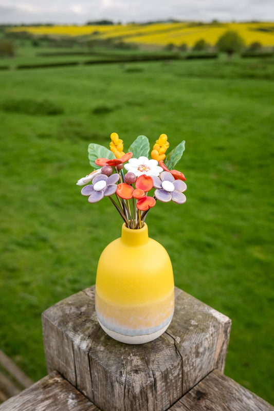 theglassflorist Ceramic Glass Flower Bouquet