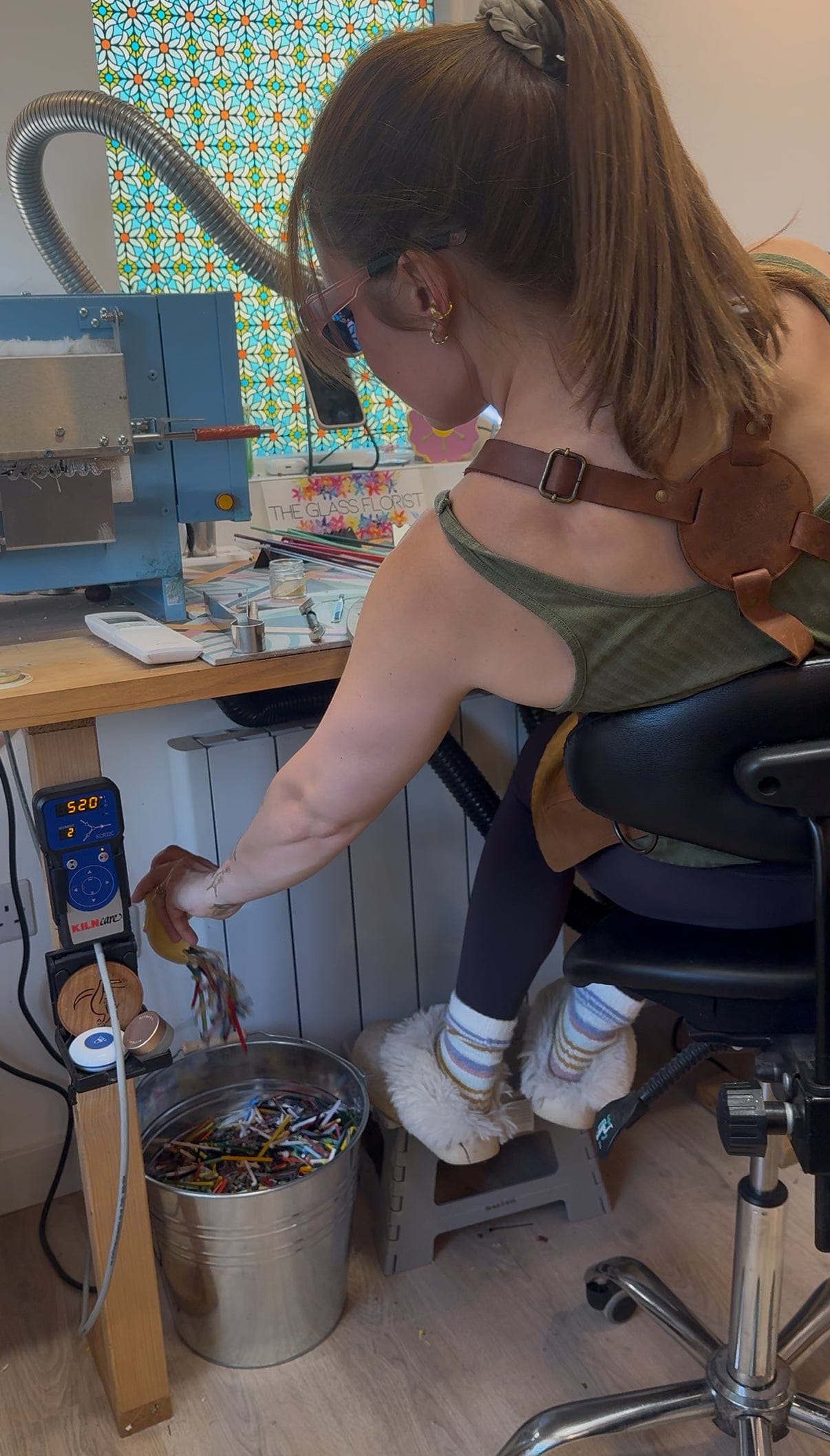 theglassflorist Christmas Bauble with recycled glass