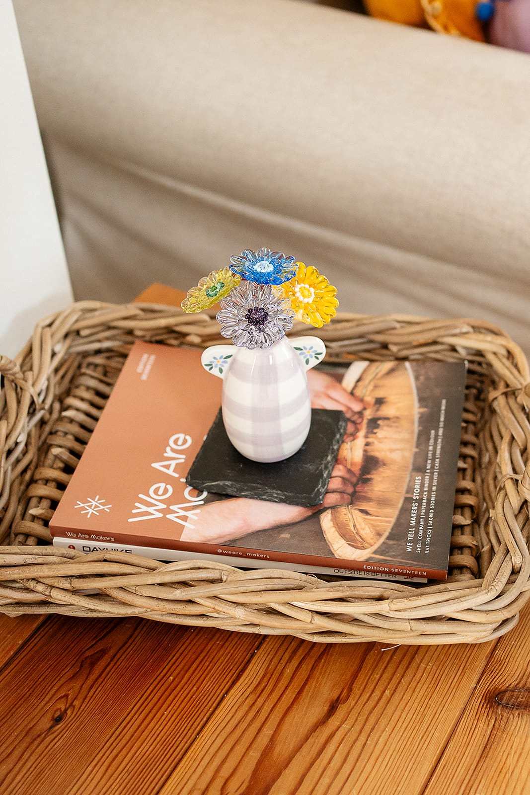 theglassflorist Gingham & Gerberas
