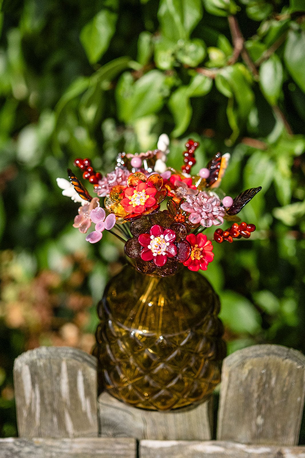 theglassflorist Maple Trees and Autumn Leaves Glass Flower Bouquet