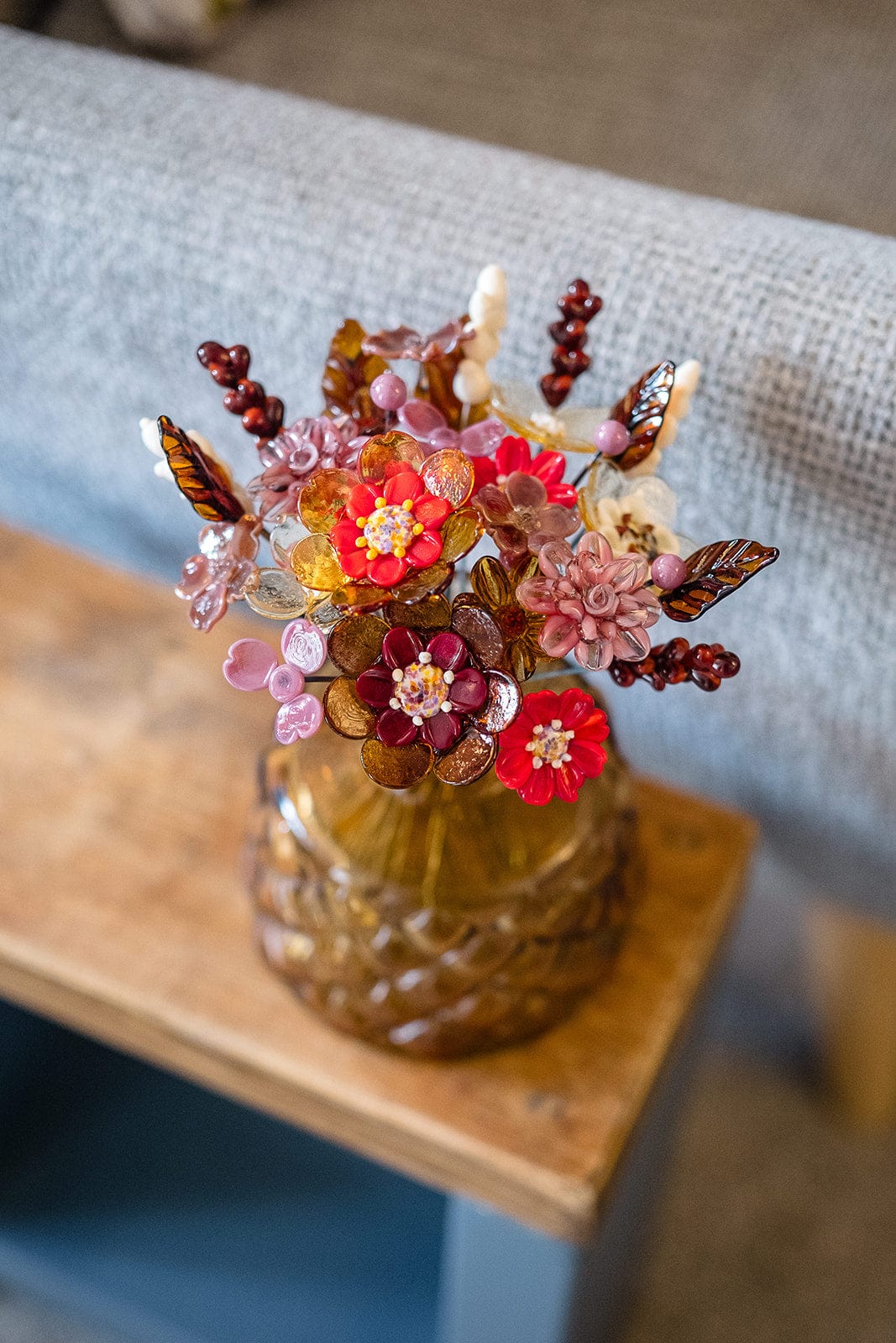 theglassflorist Maple Trees and Autumn Leaves Glass Flower Bouquet