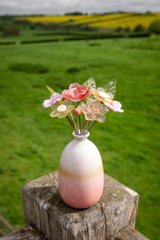 theglassflorist Romance Inspired Glass Flower Bouquet