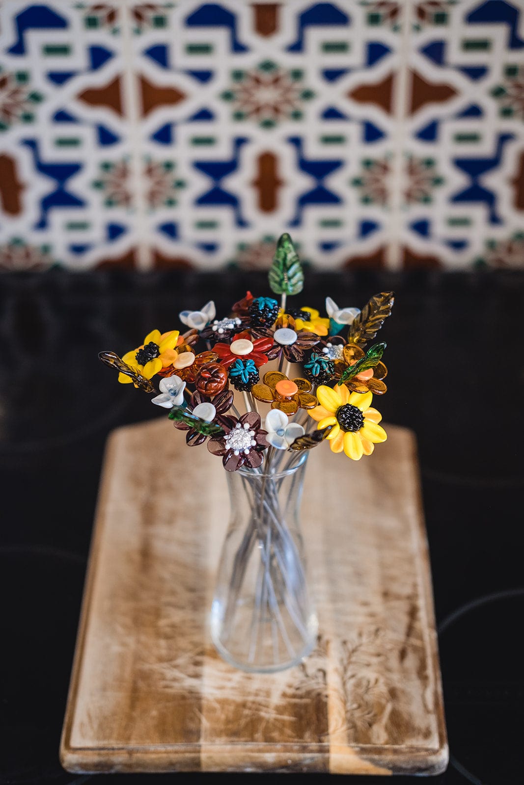 theglassflorist Autumn Florals Glass Flower Bouquet