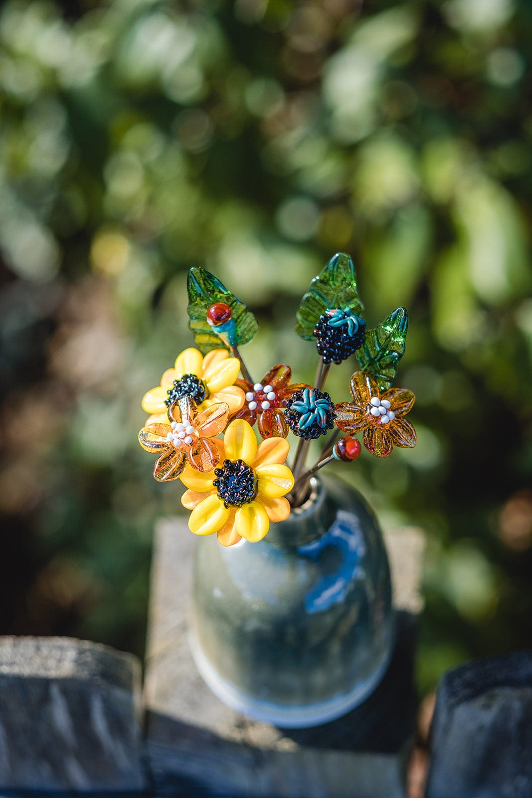 theglassflorist Autumnal Glass Flower Bouquet