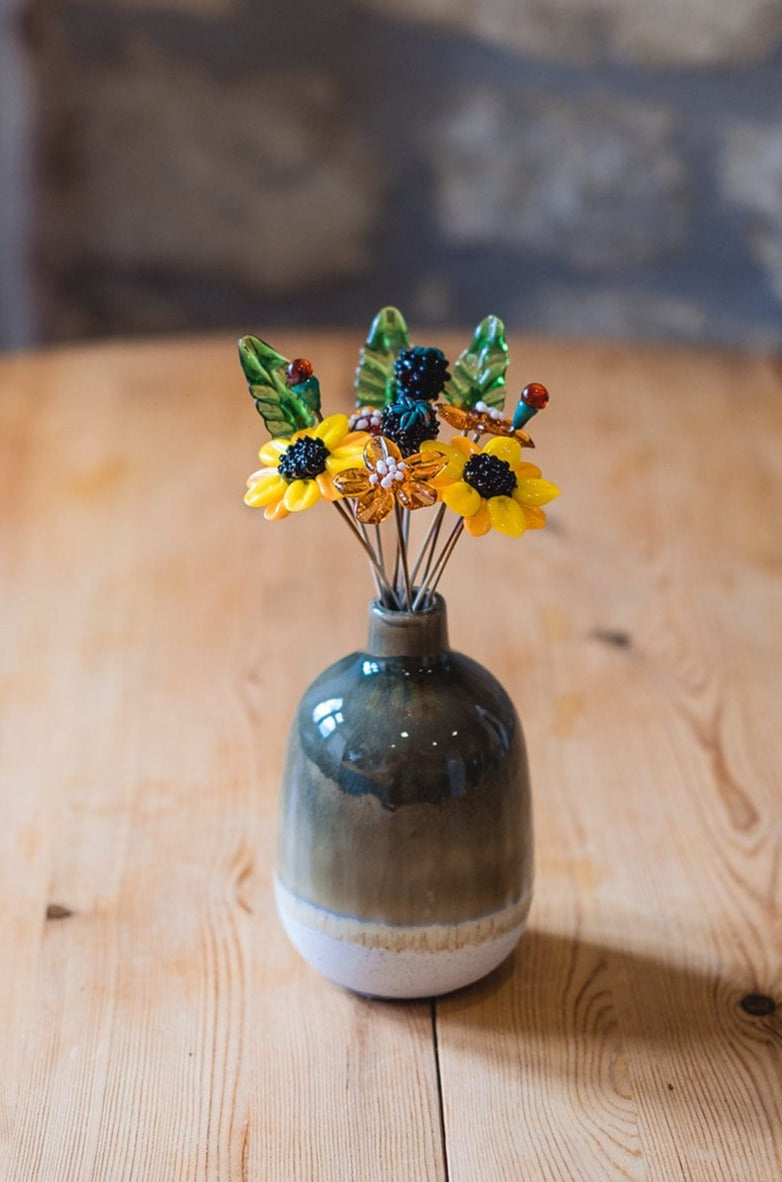 theglassflorist Autumnal Glass Flower Bouquet