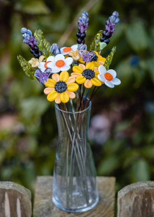 theglassflorist French Fields Glass Flower Bouquet