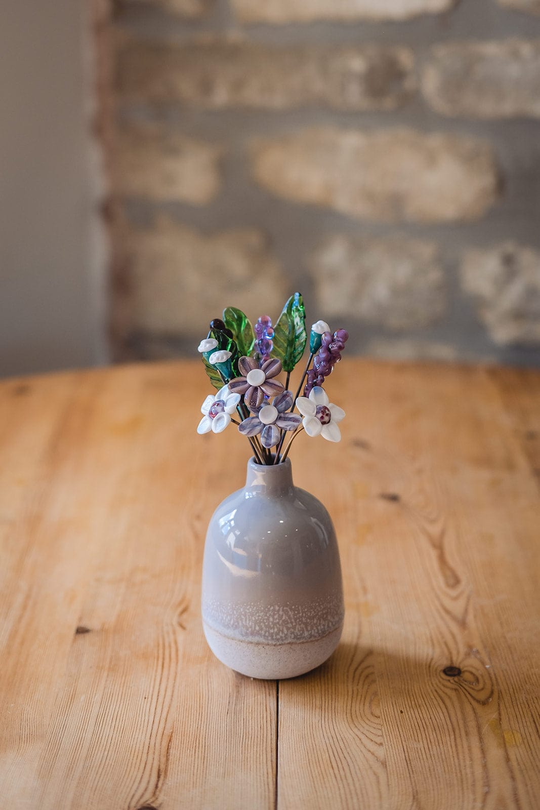 theglassflorist Lavender Glass Flower Bouquet