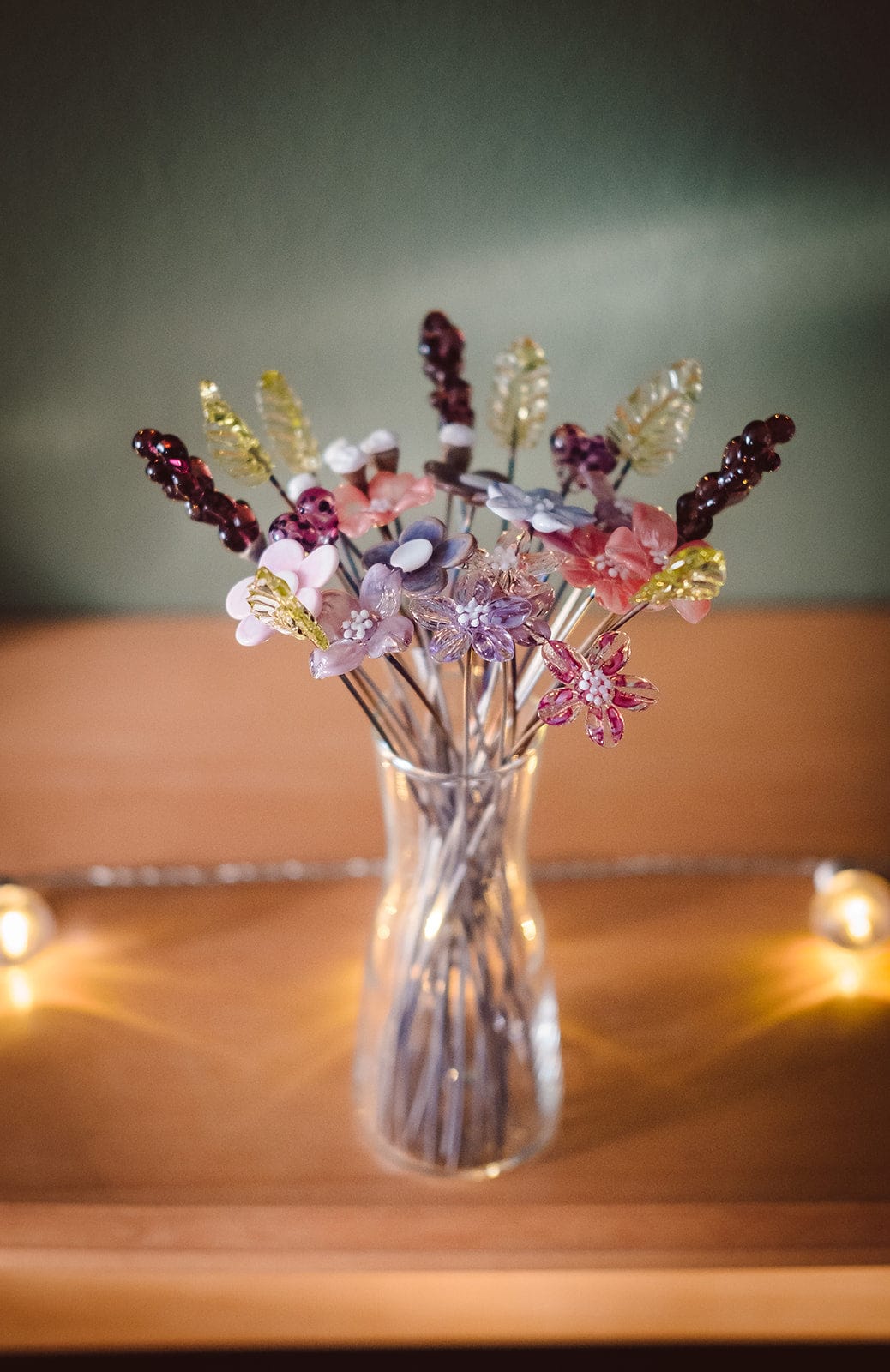 theglassflorist Lavender Love Glass Flower Bouquet