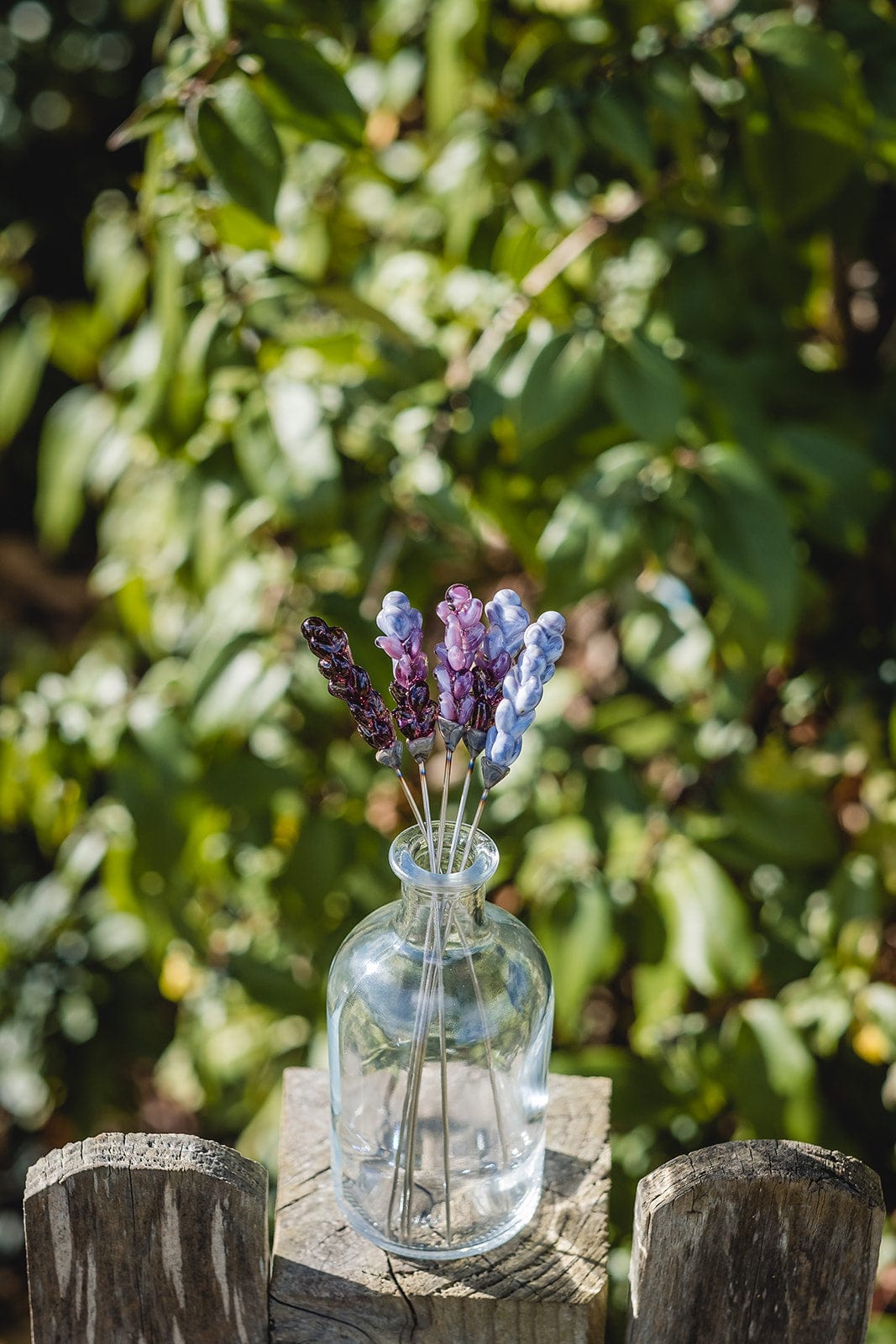 theglassflorist Lavender Stems Glass Flower Bouquet