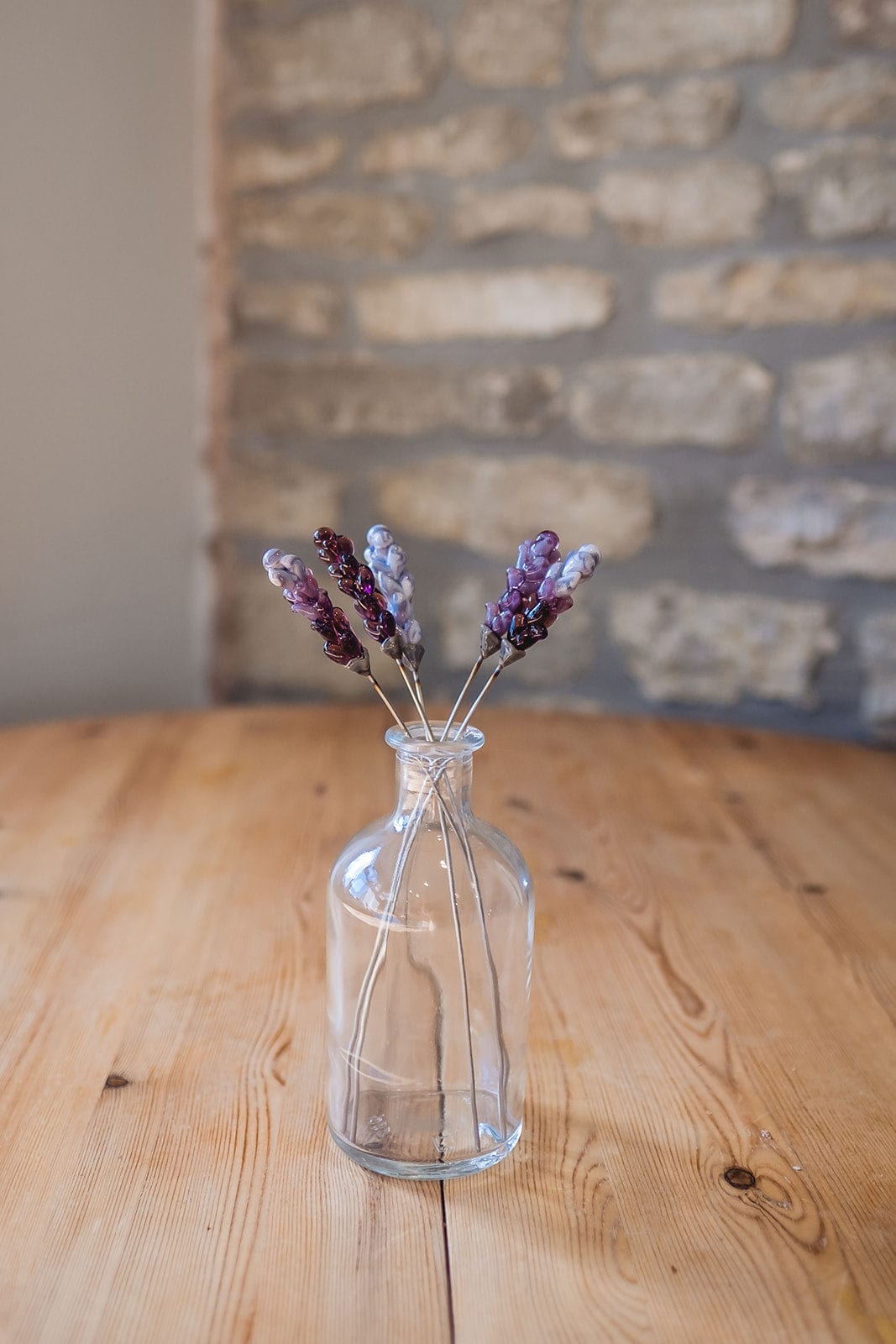 theglassflorist Lavender Stems Glass Flower Bouquet