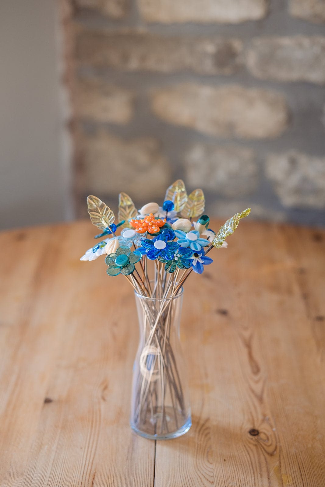 theglassflorist Ocean Flower Glass Flower Bouquet