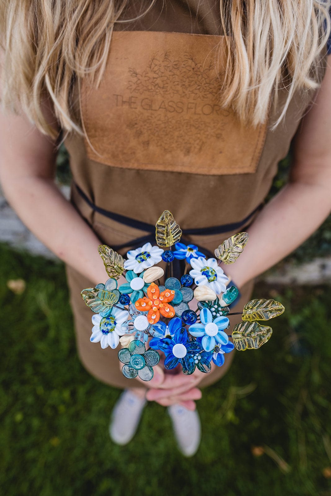 theglassflorist Ocean Flower Glass Flower Bouquet