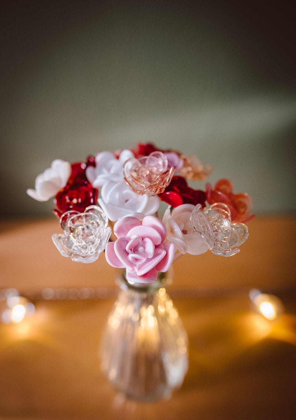 theglassflorist Rose Glass Flower Bouquet