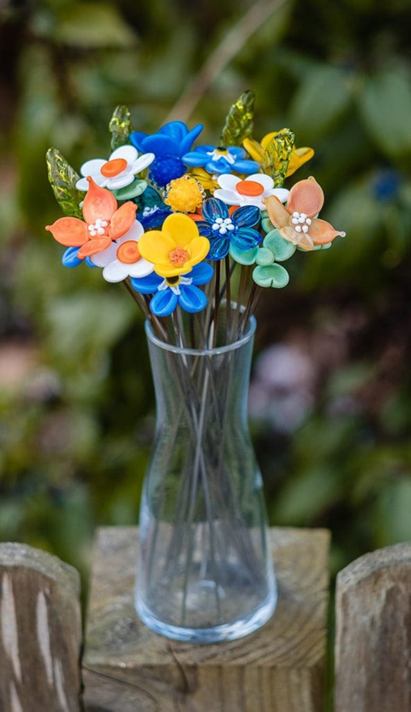 theglassflorist Summer Days Glass Flower Bouquet