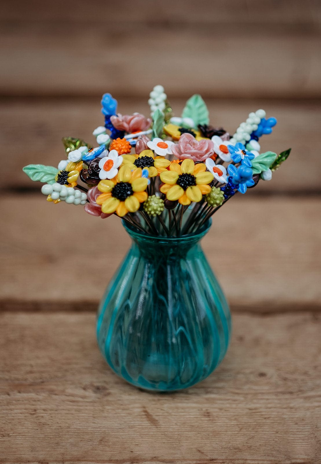 theglassflorist The Meadow Flower Glass Flower Bouquet