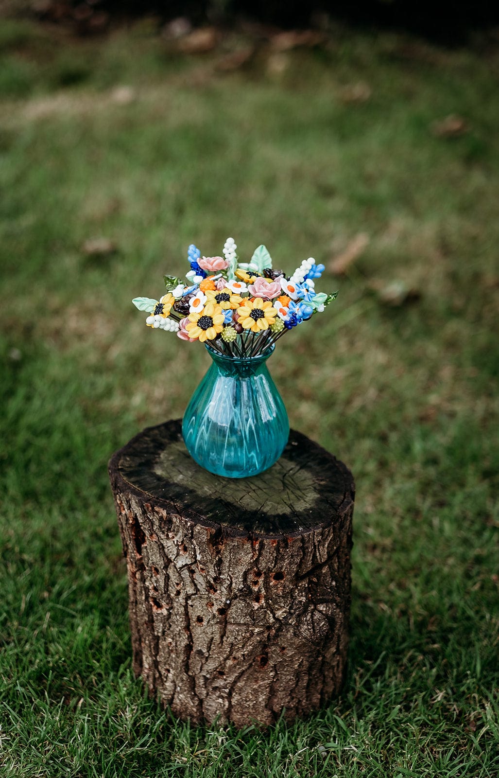 theglassflorist The Meadow Flower Glass Flower Bouquet