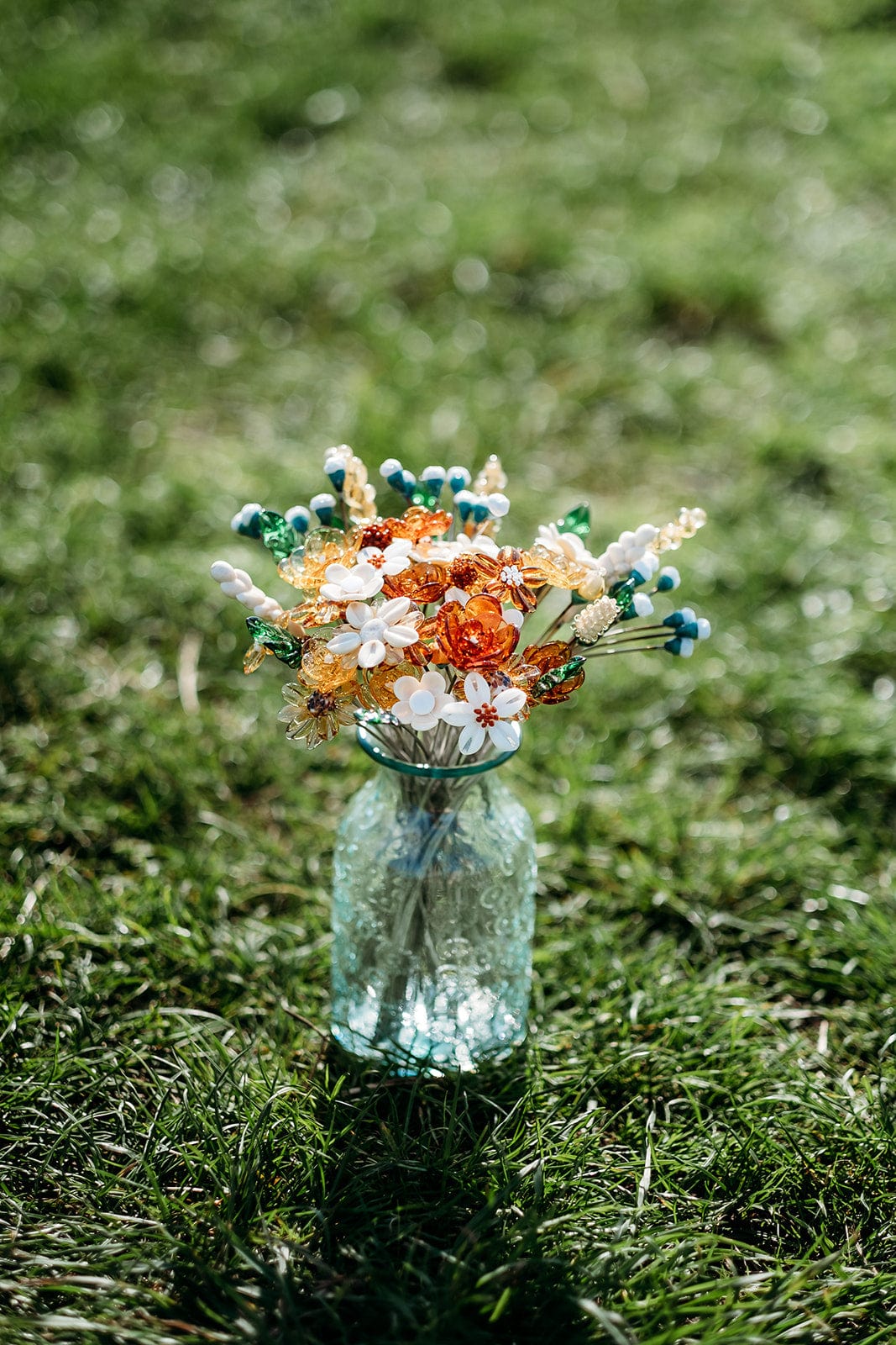 theglassflorist The Prairie Flower Glass Flower Bouquet